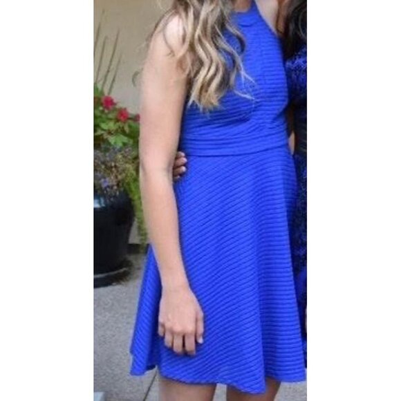 Altar’d State Clear Skies Dress Size Small Blue Skater Dress Mini - Picture 5 of 8